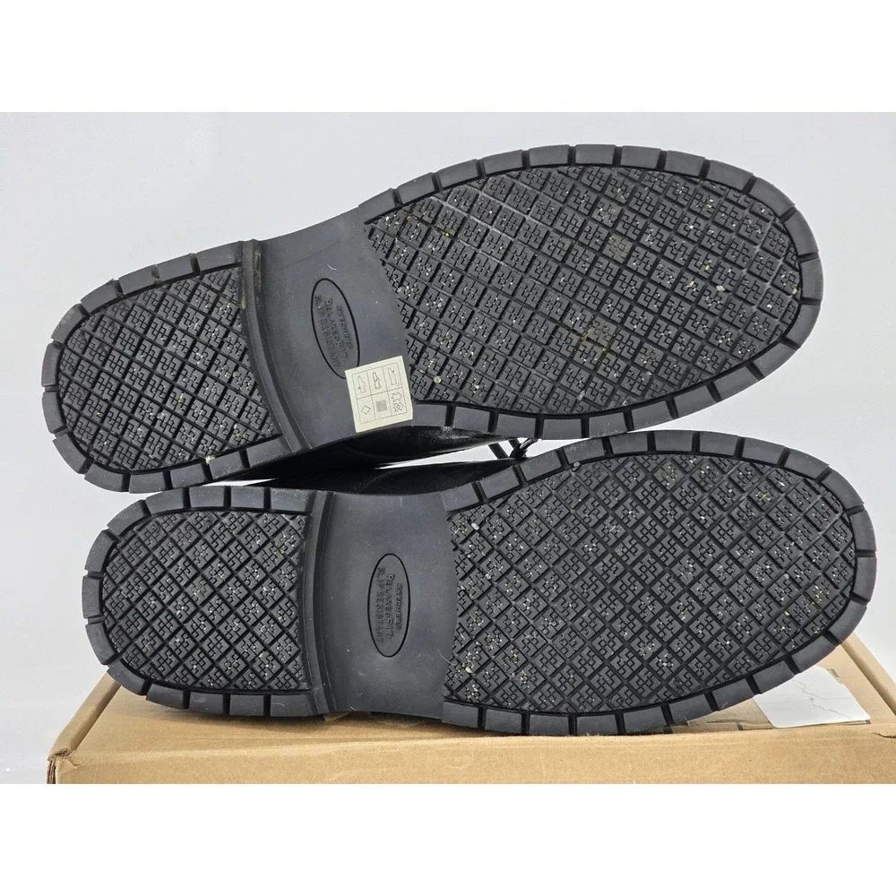 Skechers Work Shoes Mens 12 Black Relaxed Fit Memory Foam Slip Resistant - Good